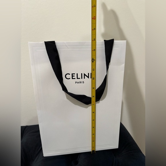 Celine Paris White Shopping bag with Black Straps - Picture 6 of 6